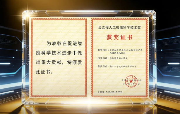 欧博abg(中国)股份荣获吴文俊人工智能科技进步奖一等奖